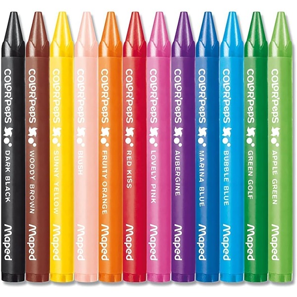 12 crayons de couleur pastel Color'Peps FSC – Maped France