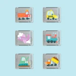 Auto Themed Light-Up Cubes (6-pack) - Image 4