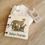 Wooden Baby Book - Safari Friends - Image 3