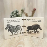 Wooden Baby Book - Safari Friends - Image 4